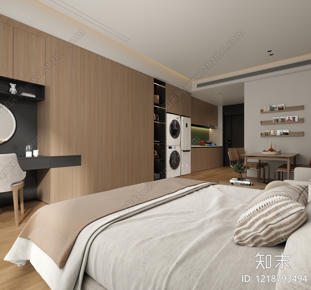 原木风公寓3D模型下载【ID:1218793494】