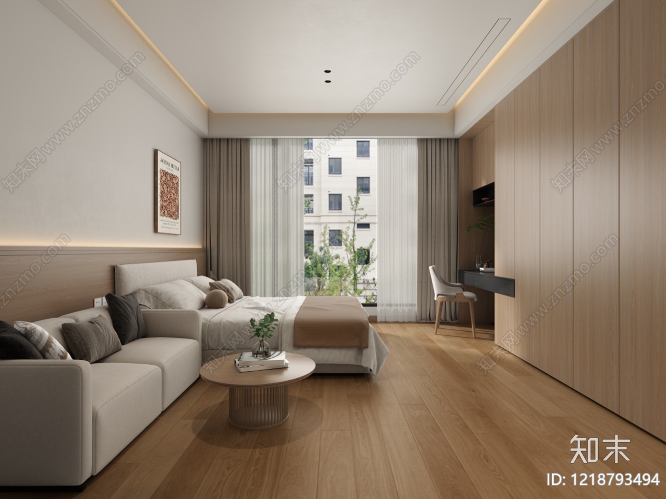 原木风公寓3D模型下载【ID:1218793494】