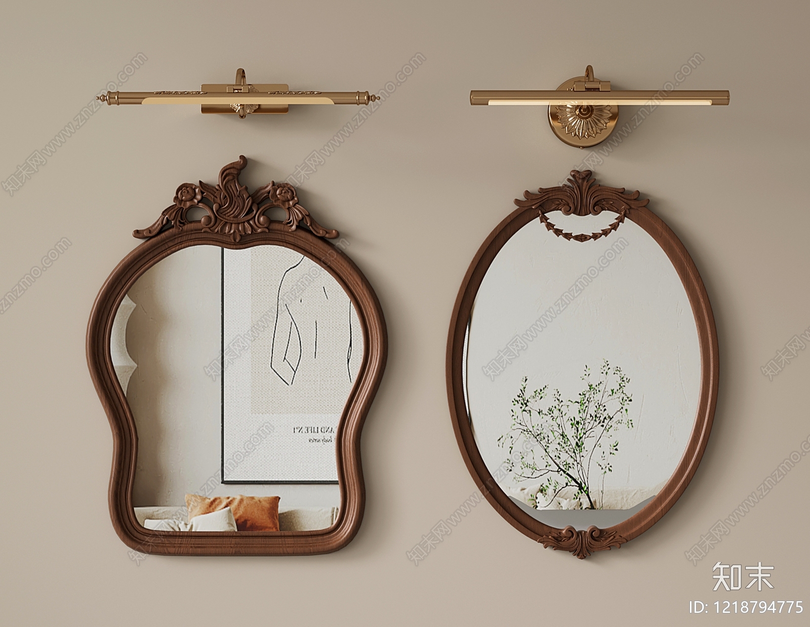中古风镜子SU模型下载【ID:1218794775】