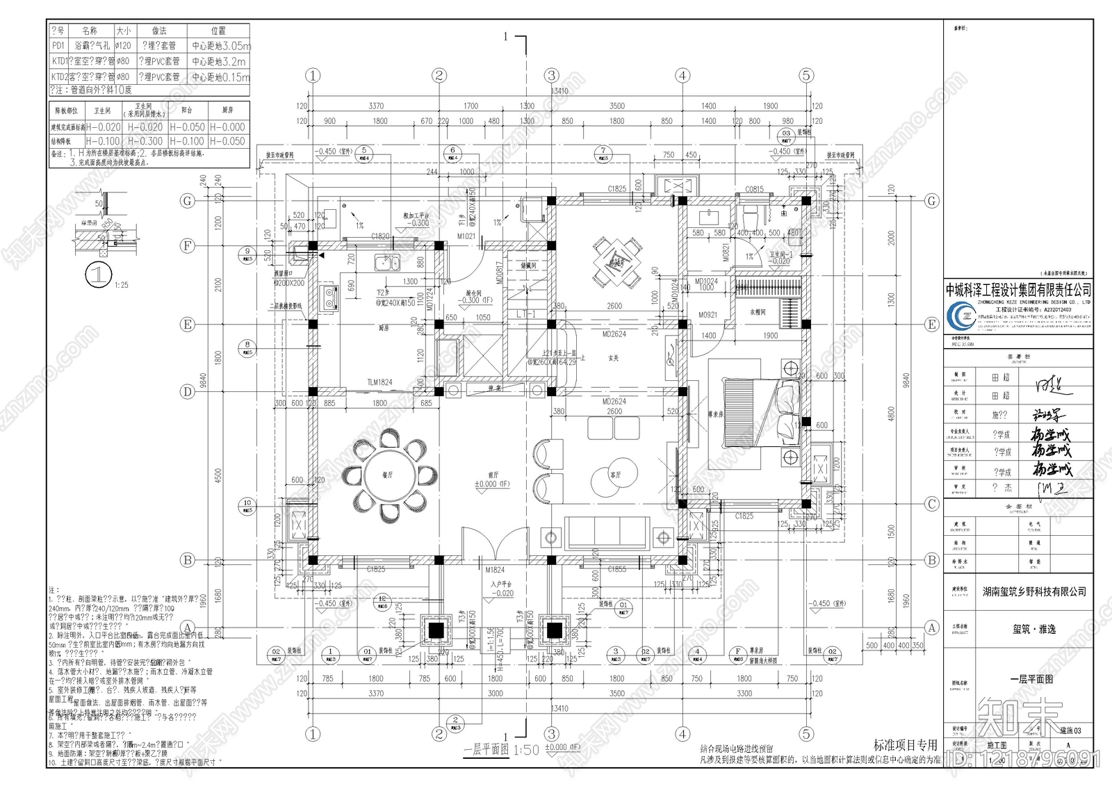 别墅建筑cad施工图下载【ID:1218796091】
