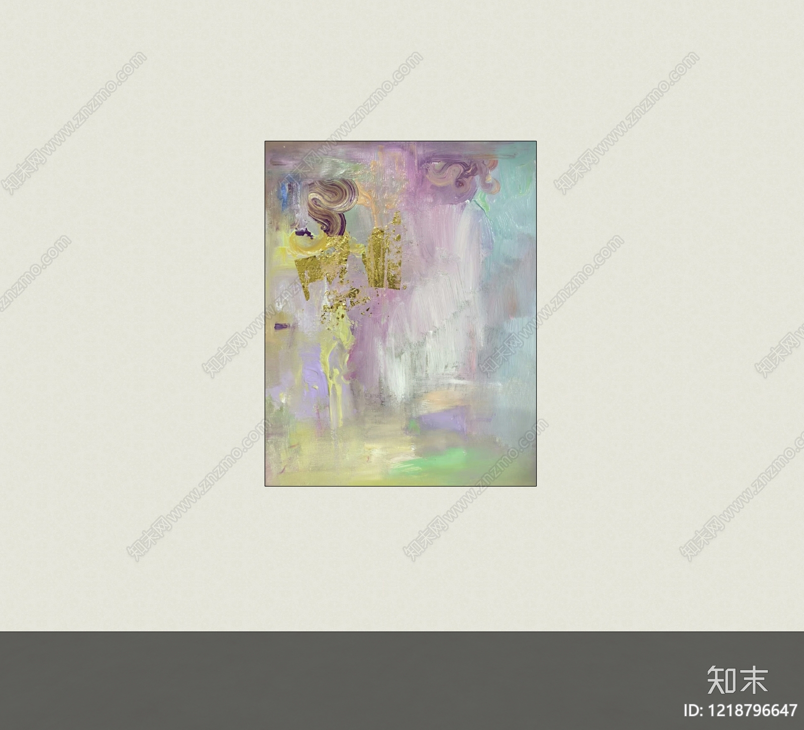 奶油风挂画SU模型下载【ID:1218796647】