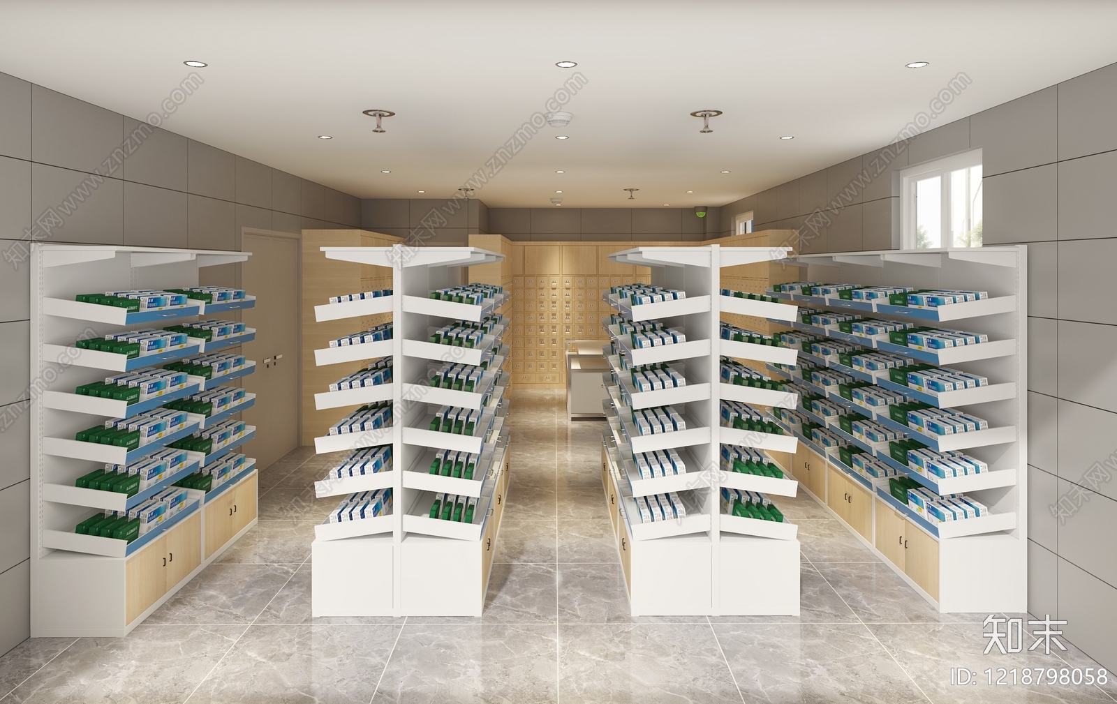 现代简约药店3D模型下载【ID:1218798058】