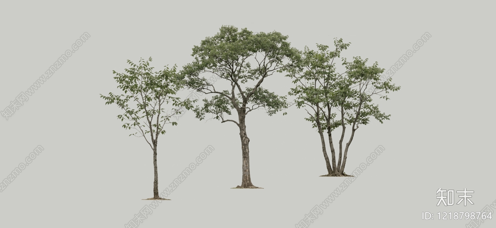 极简2D乔木SU模型下载【ID:1218798764】