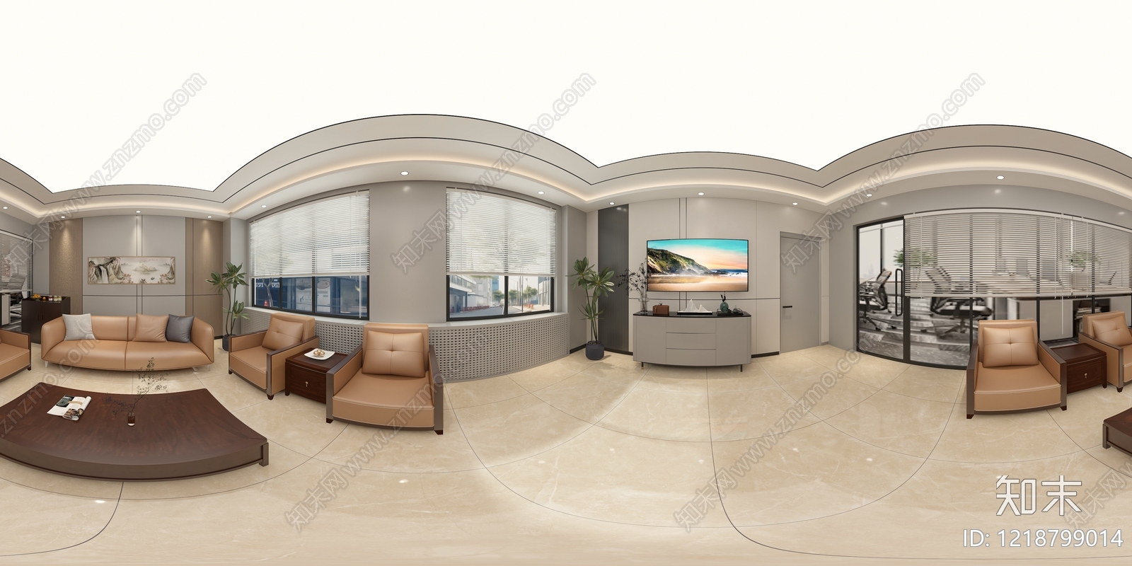 现代简约办公室3D模型下载【ID:1218799014】
