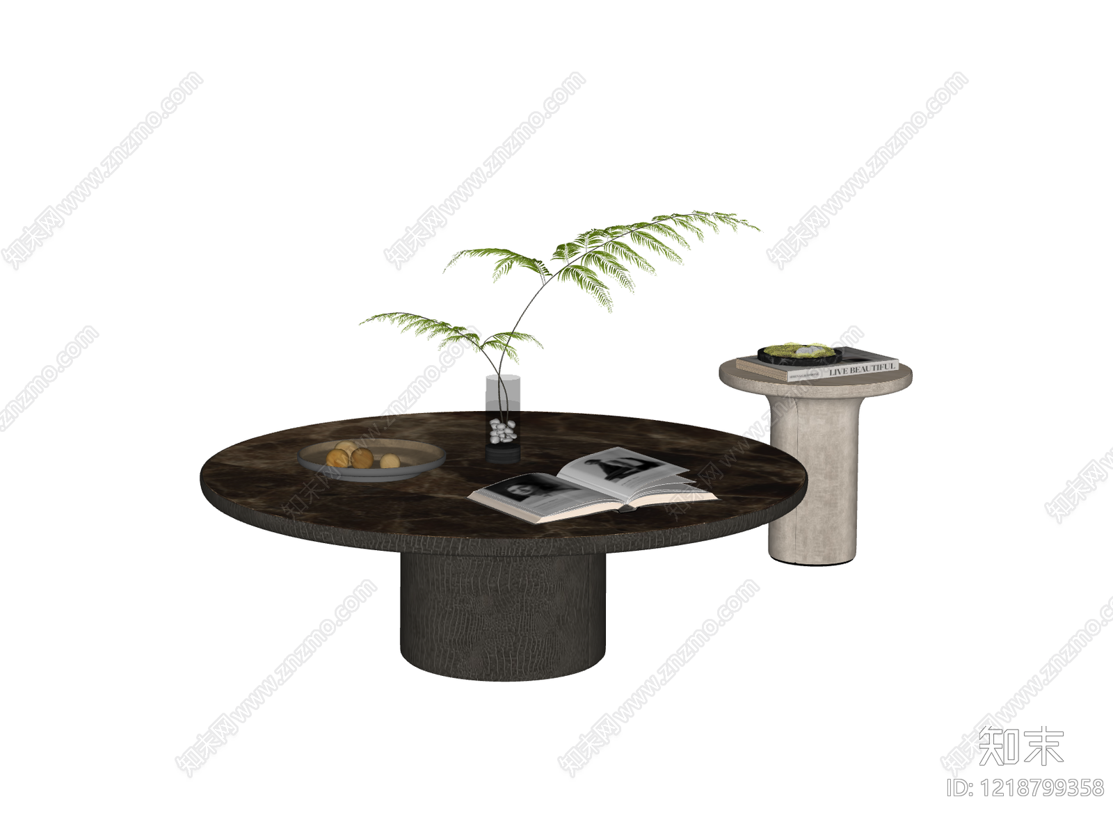 现代简约茶几SU模型下载【ID:1218799358】