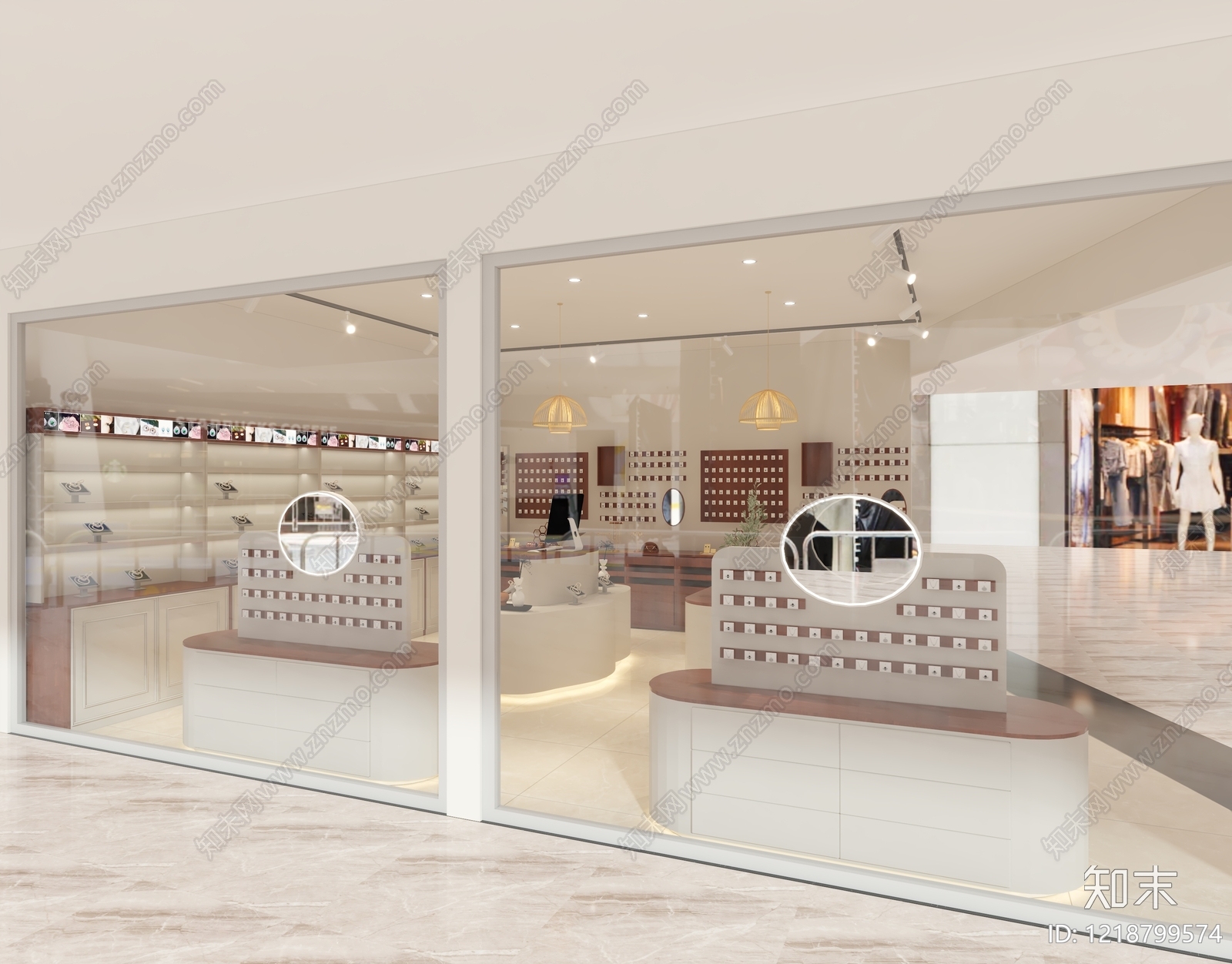 奶油风眼镜店3D模型下载【ID:1218799574】