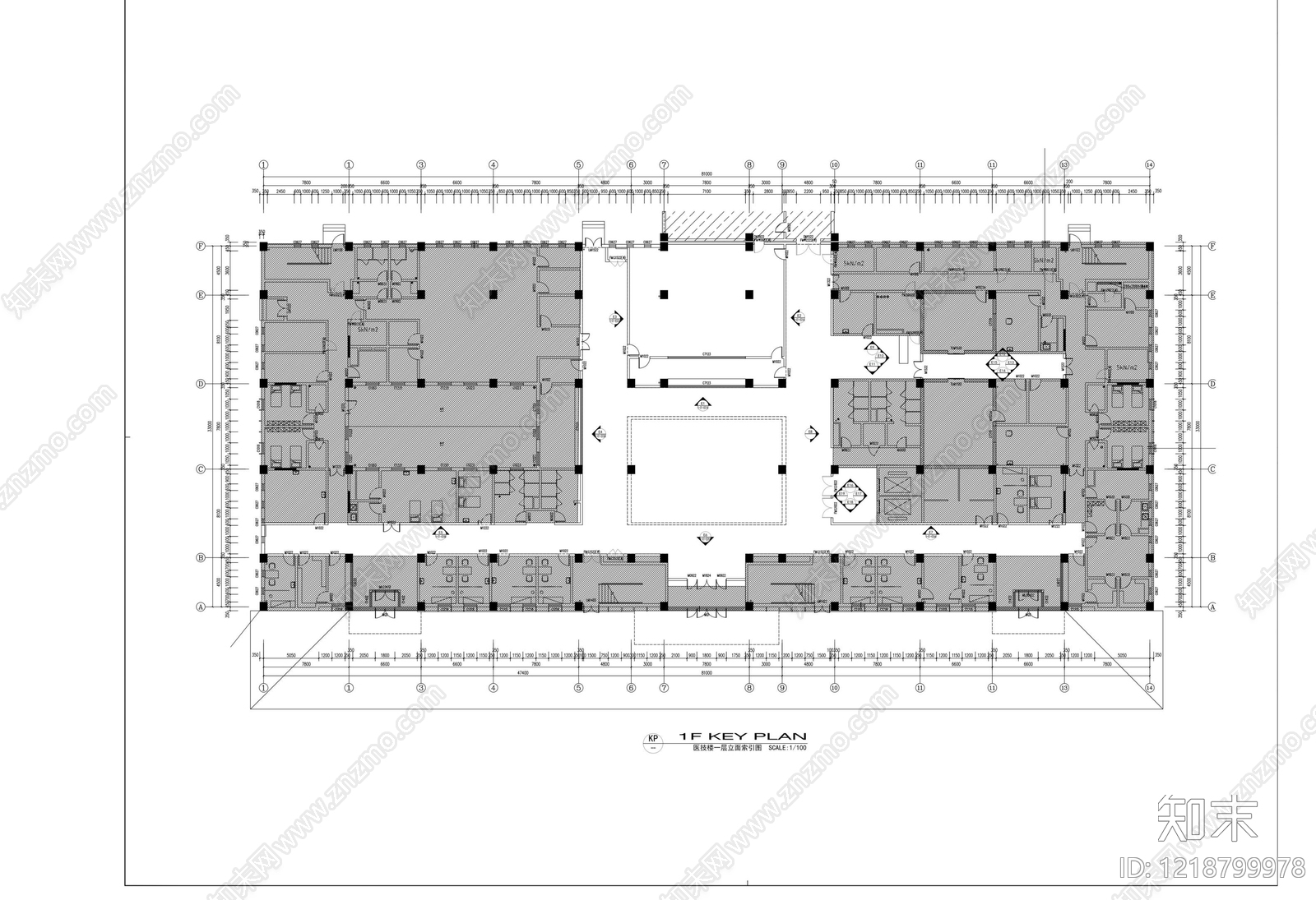医院建筑cad施工图下载【ID:1218799978】