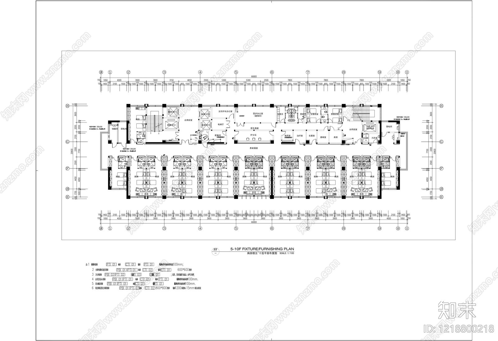 医院建筑cad施工图下载【ID:1218800218】