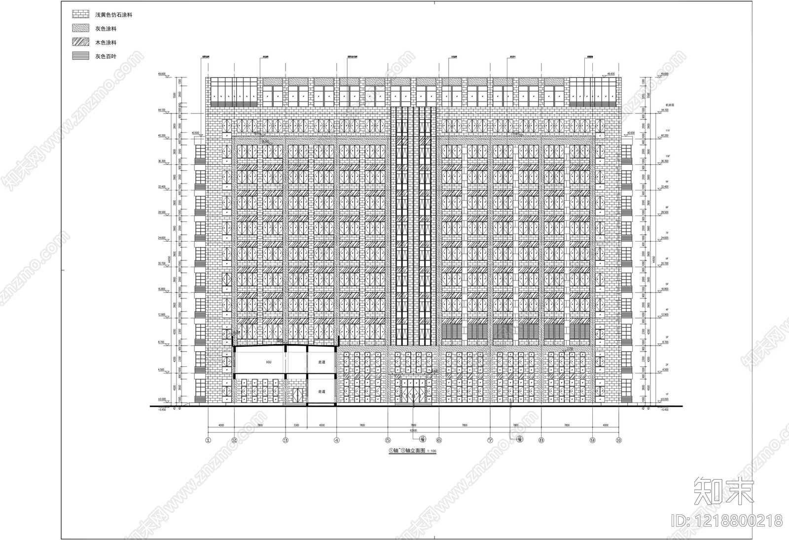 医院建筑cad施工图下载【ID:1218800218】