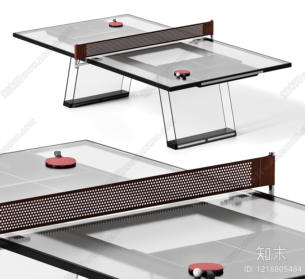 现代简约台球桌3D模型渲染效果图