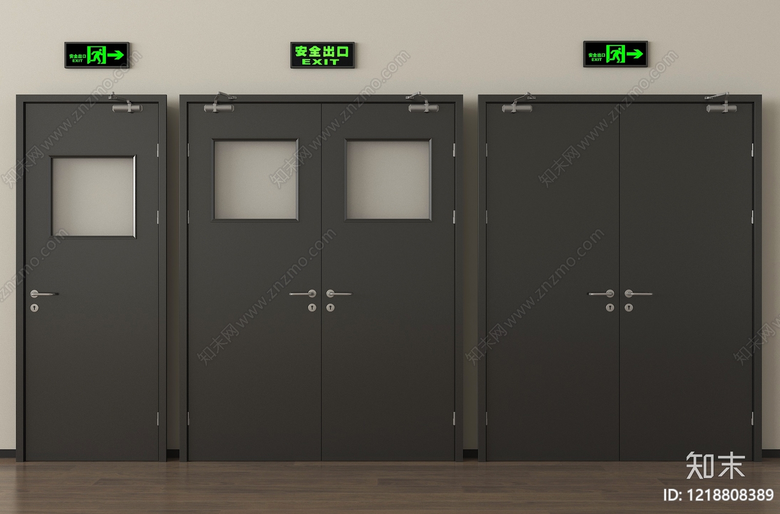 极简门组合3D模型下载【ID:1218808389】
