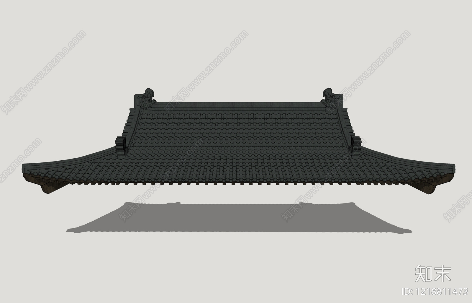 新中式寺庙建筑SU模型下载【ID:1218811473】