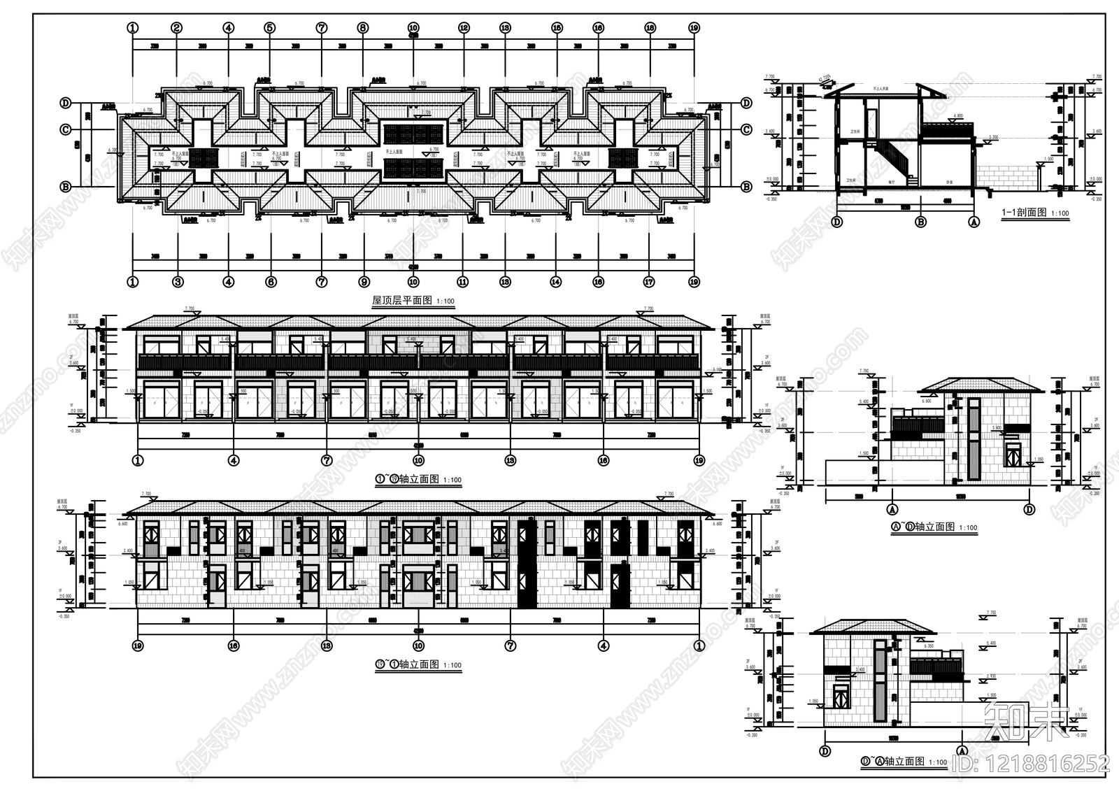 别墅建筑cad施工图下载【ID:1218816252】