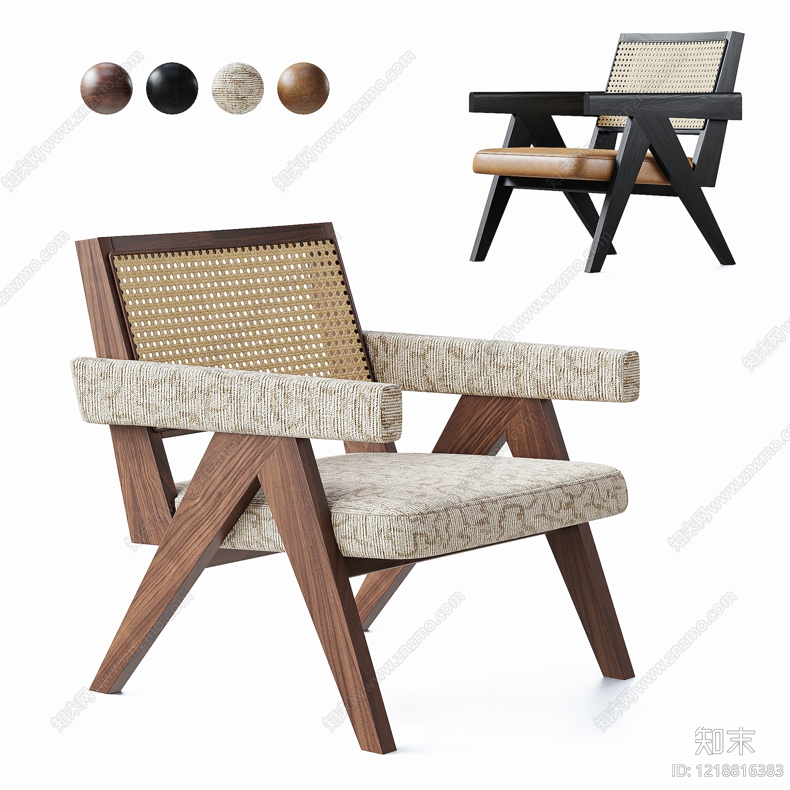 中古风休闲椅3D模型下载【ID:1218816383】