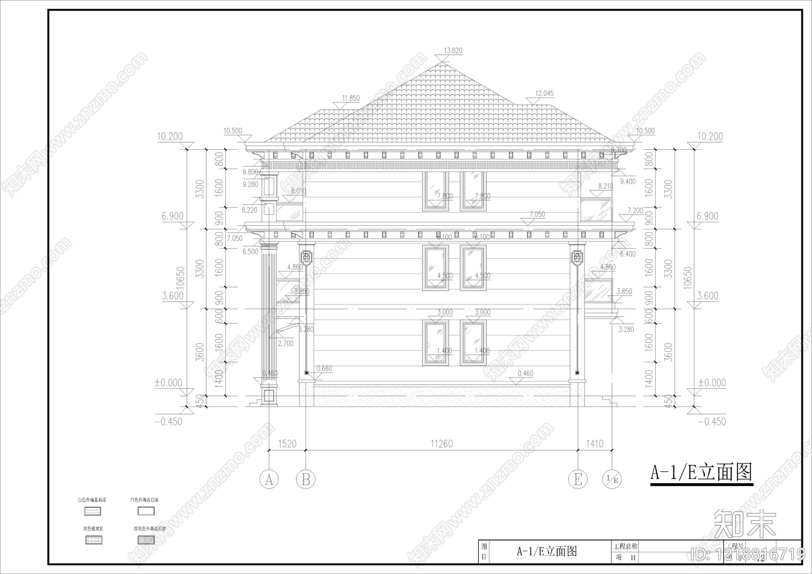 别墅建筑cad施工图下载【ID:1218816719】