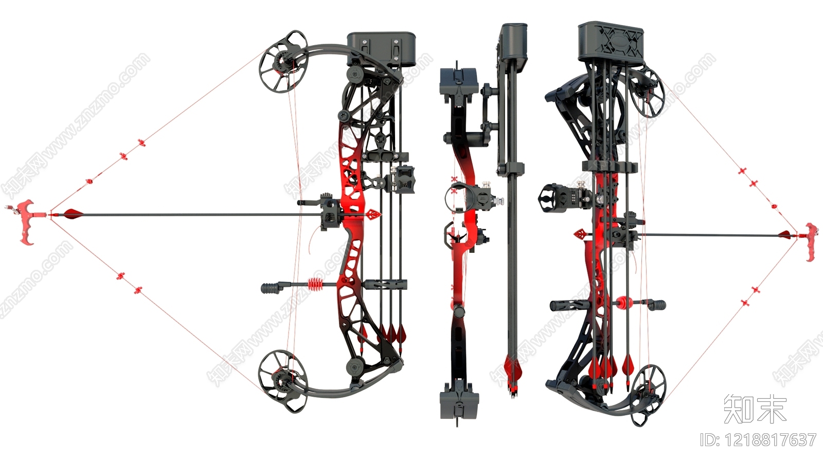 现代机械风运动器材3D模型渲染效果图