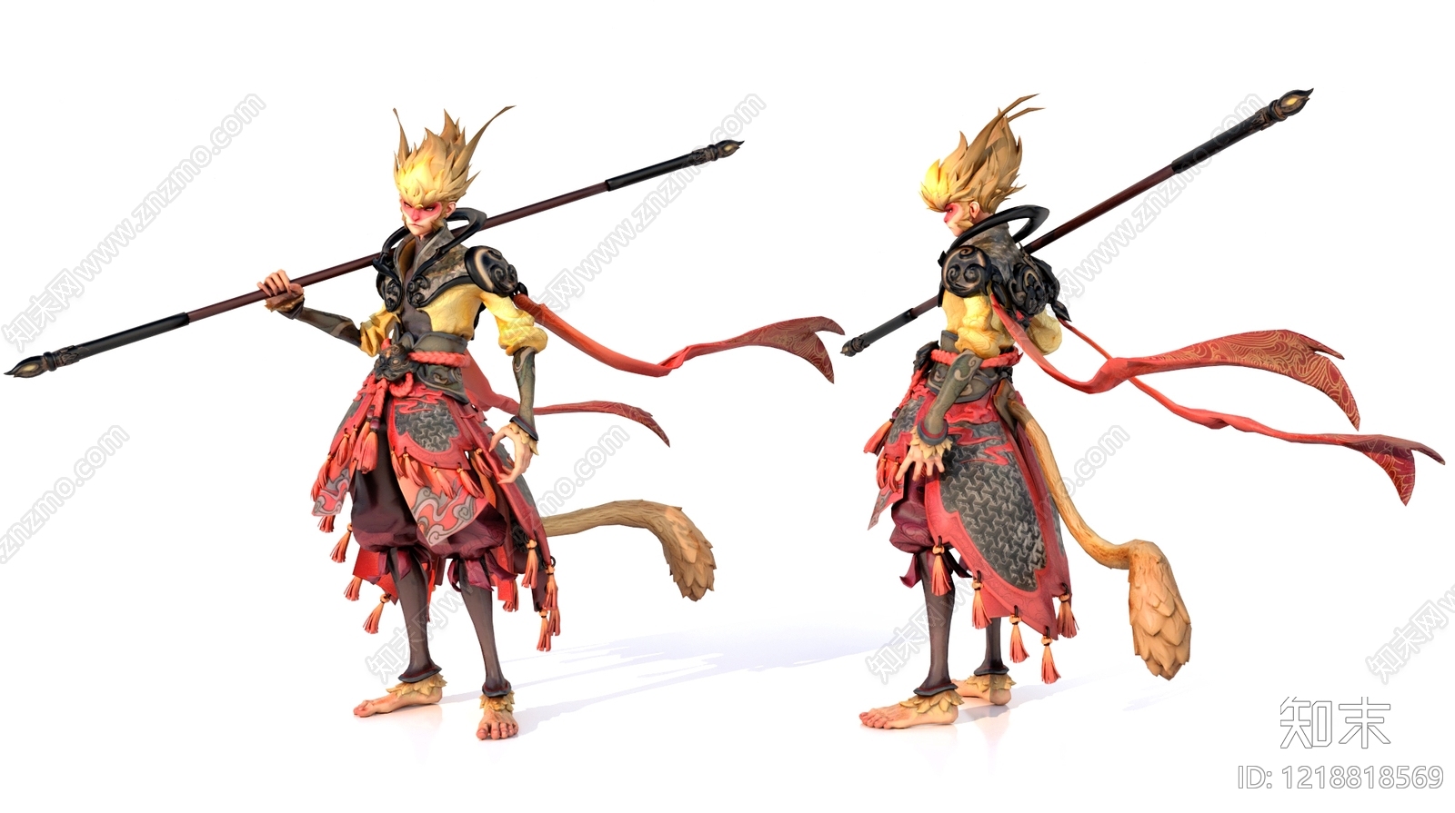 新中式虚拟人物3D模型下载【ID:1218818569】