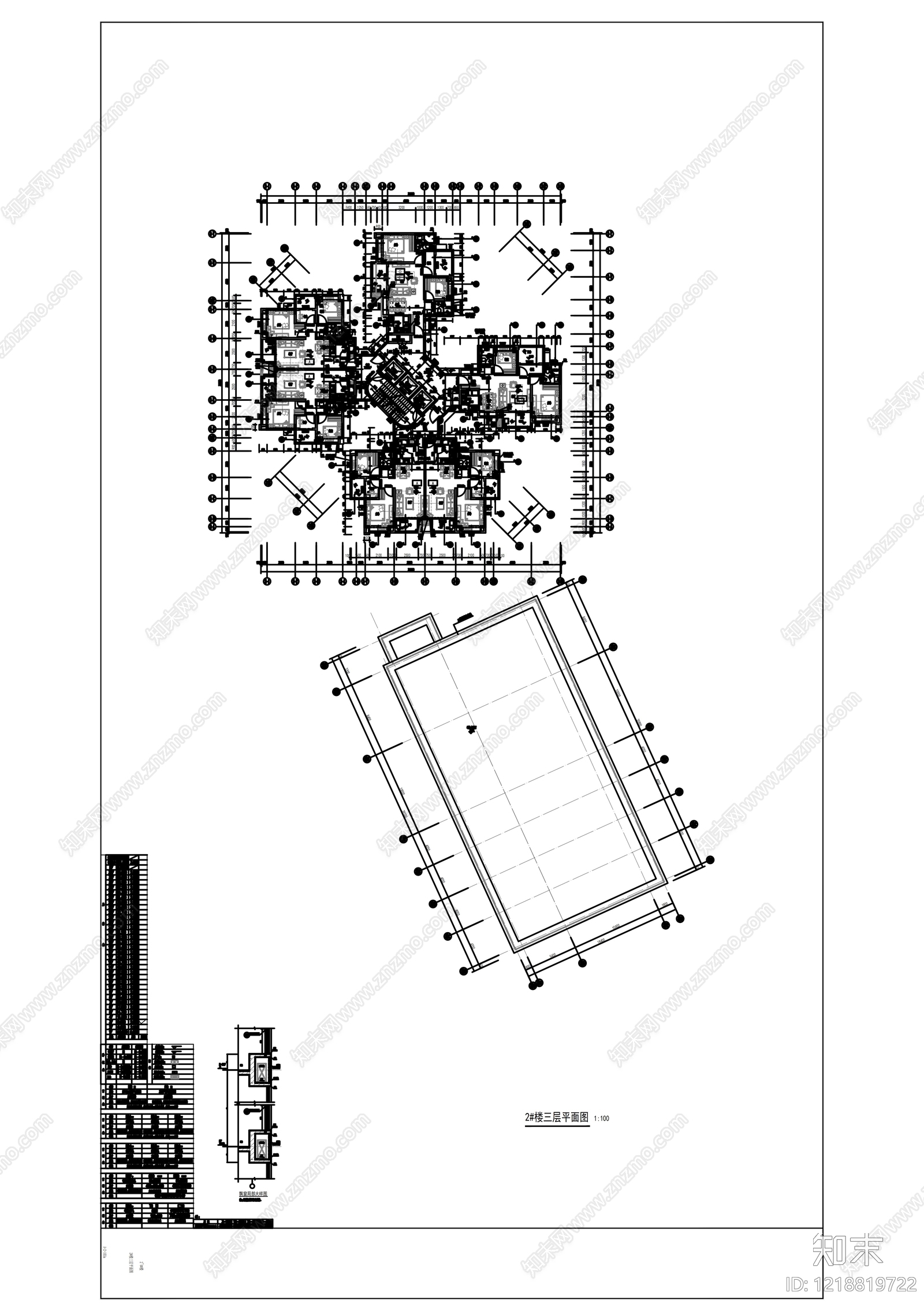 高层住宅cad施工图下载【ID:1218819722】