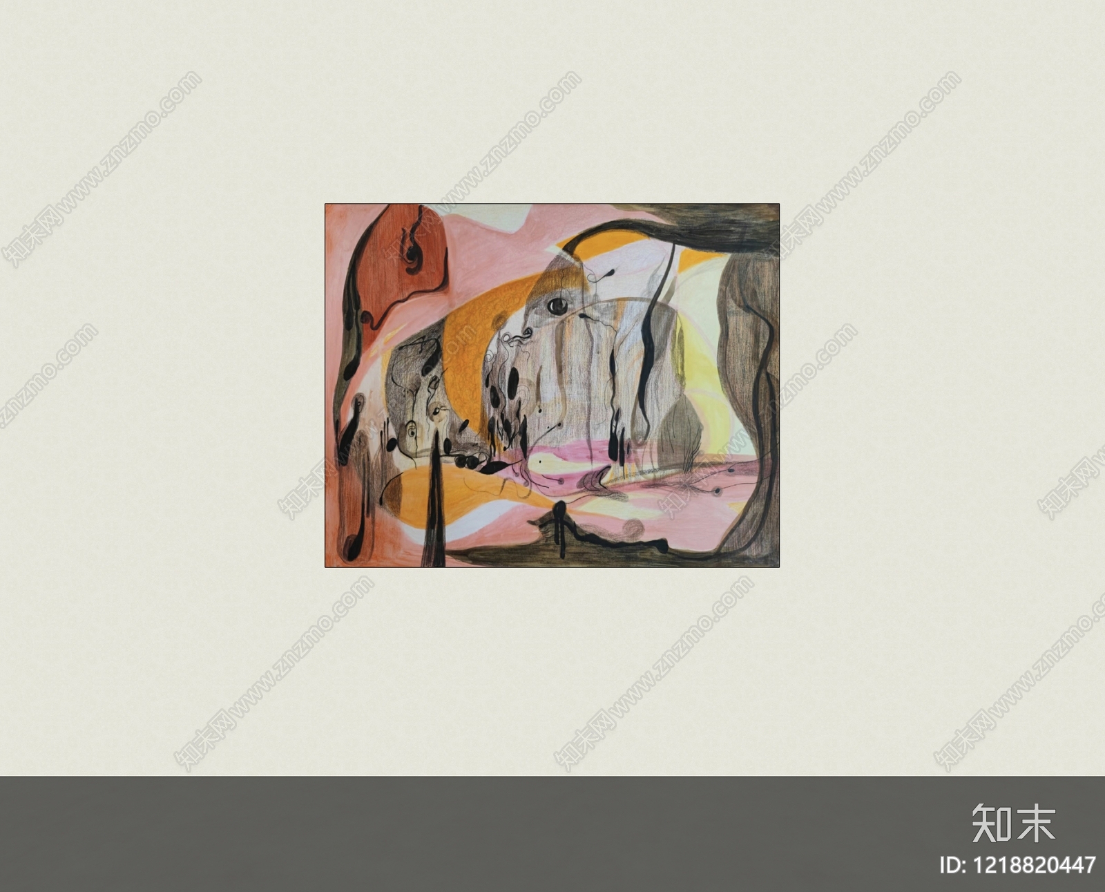 现代挂画SU模型下载【ID:1218820447】