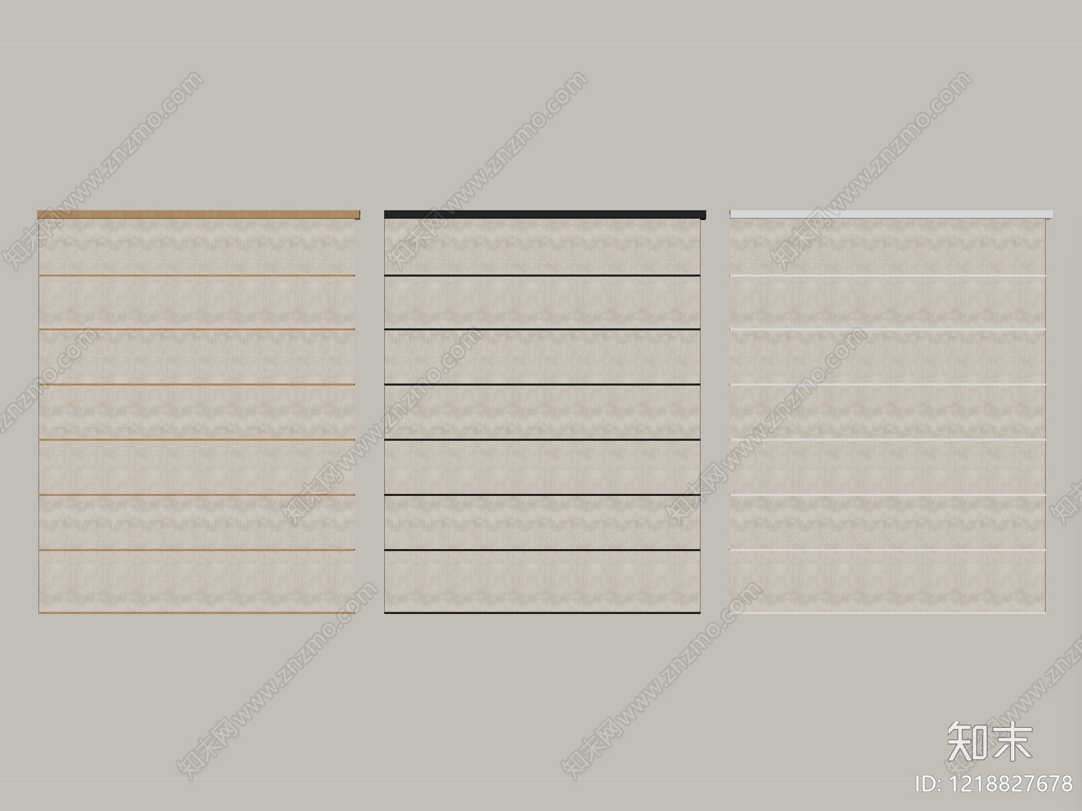 现代简约窗帘SU模型下载【ID:1218827678】