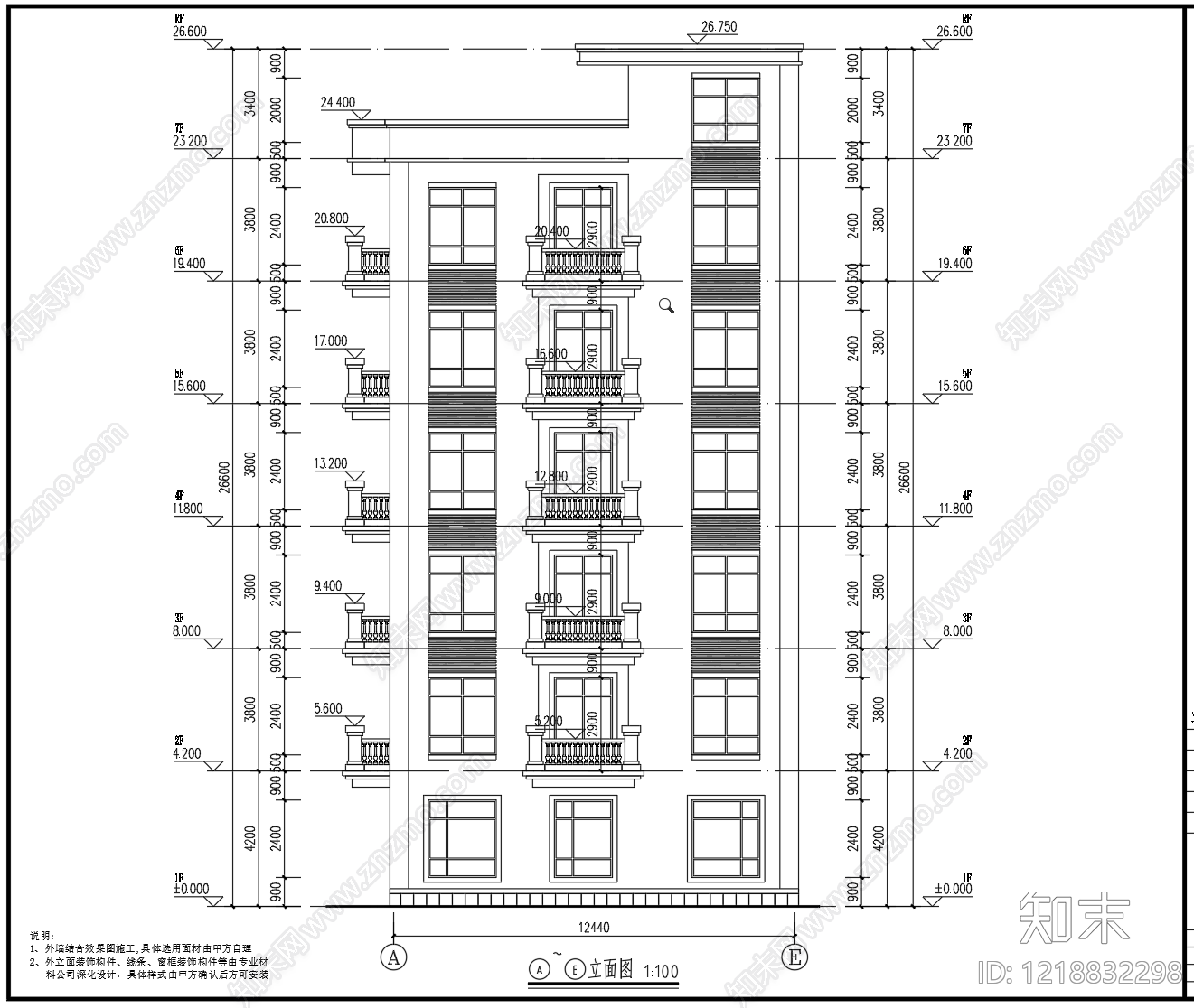 别墅建筑cad施工图下载【ID:1218832298】