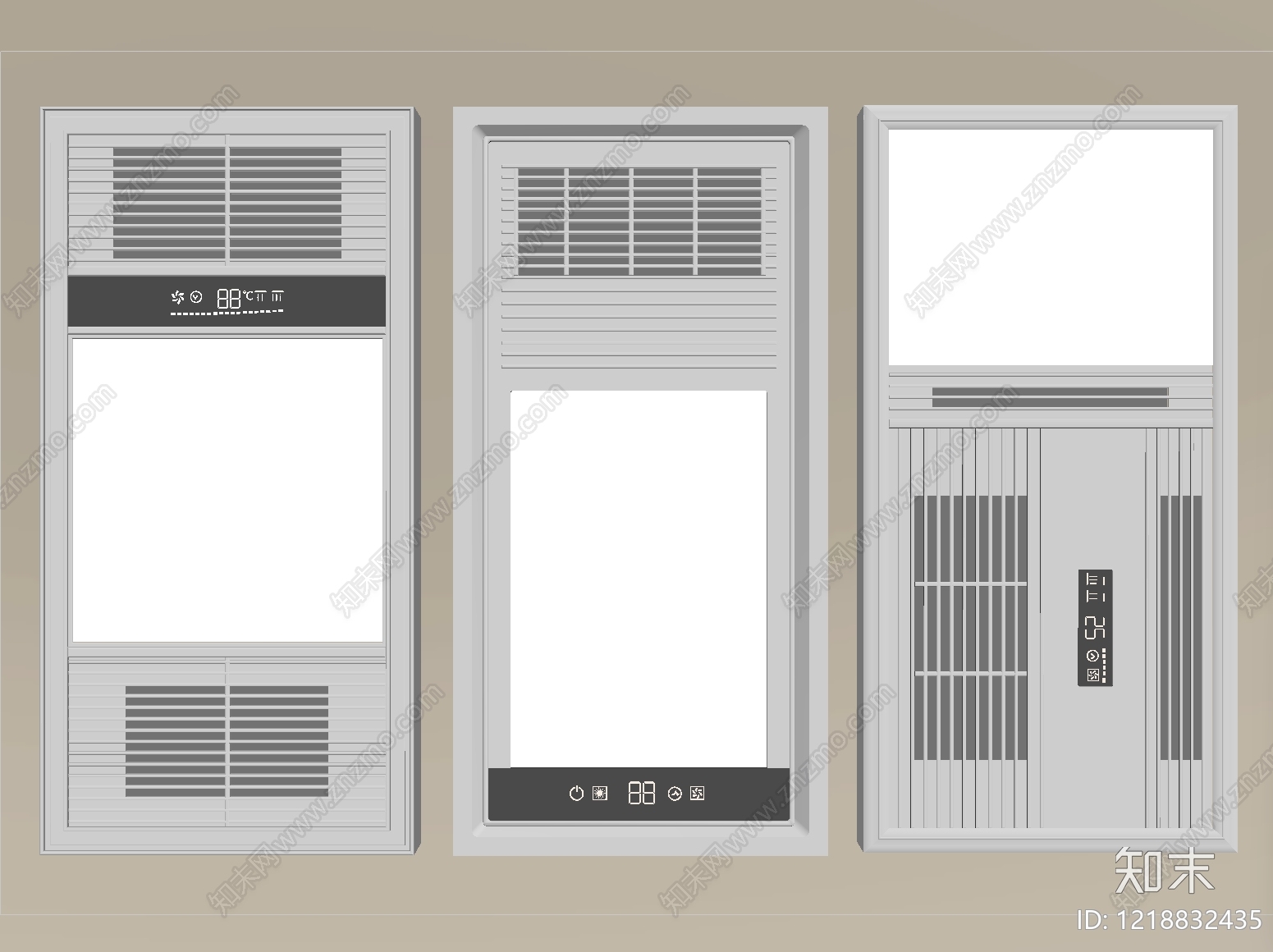 现代简约浴霸SU模型下载【ID:1218832435】