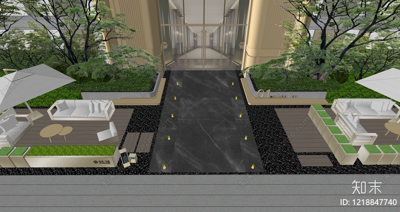 现代轻奢景墙SU模型下载【ID:1218847740】