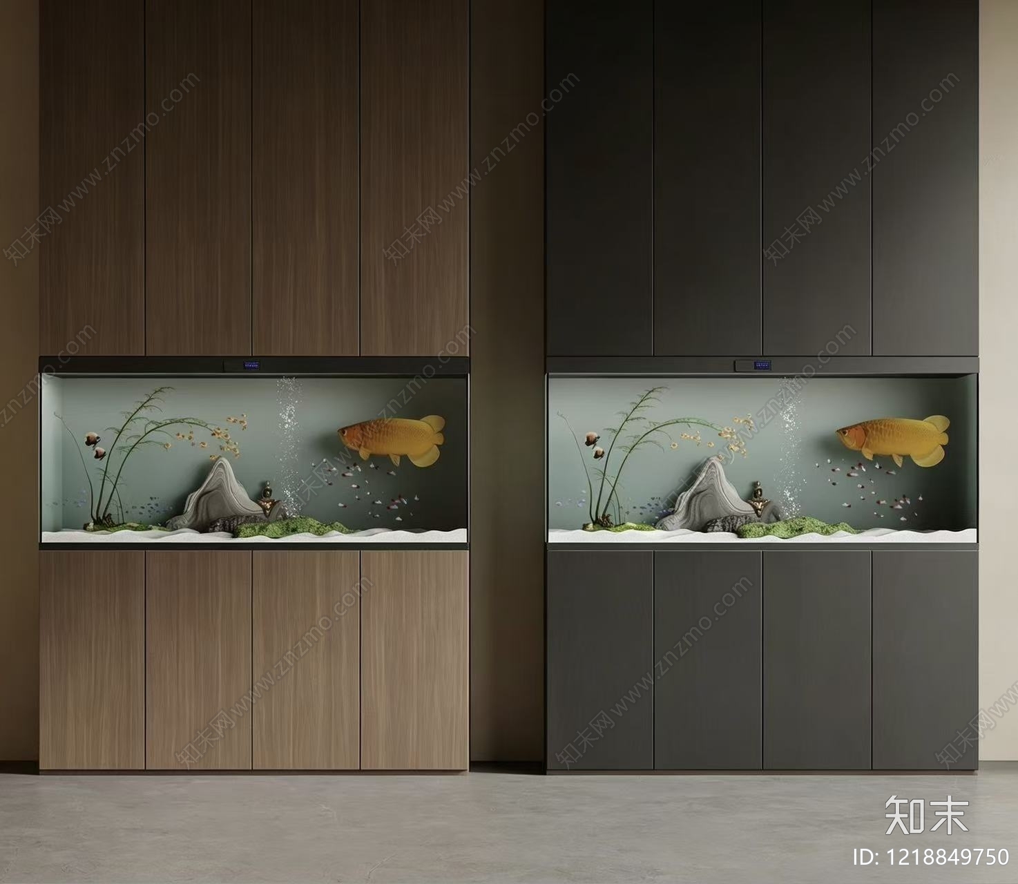 极简鱼缸3D模型下载【ID:1218849750】