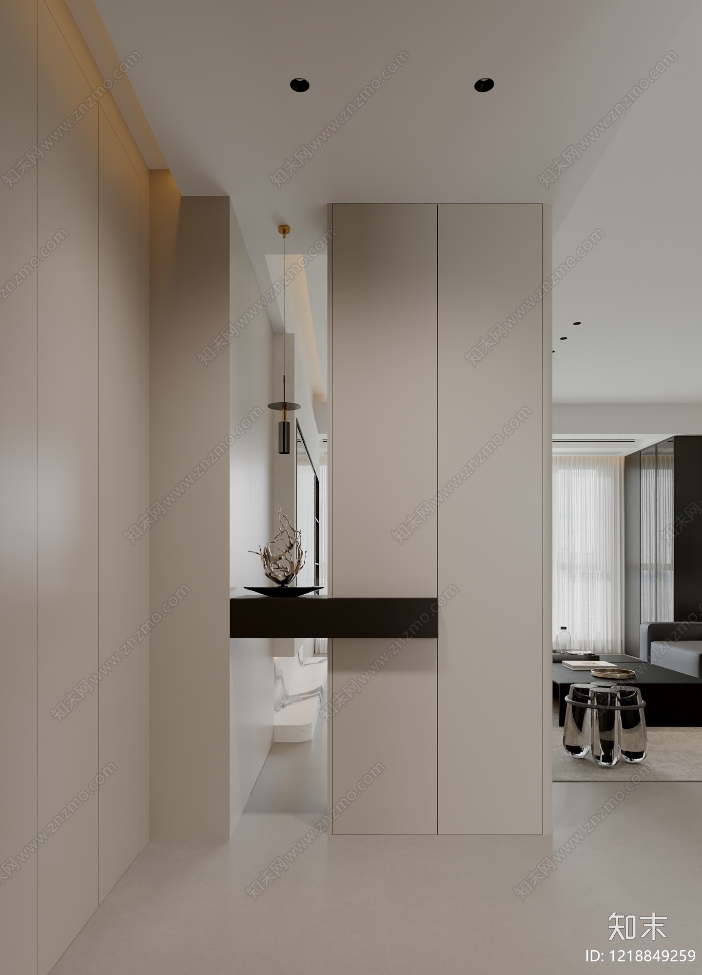 极简玄关3D模型下载【ID:1218849259】