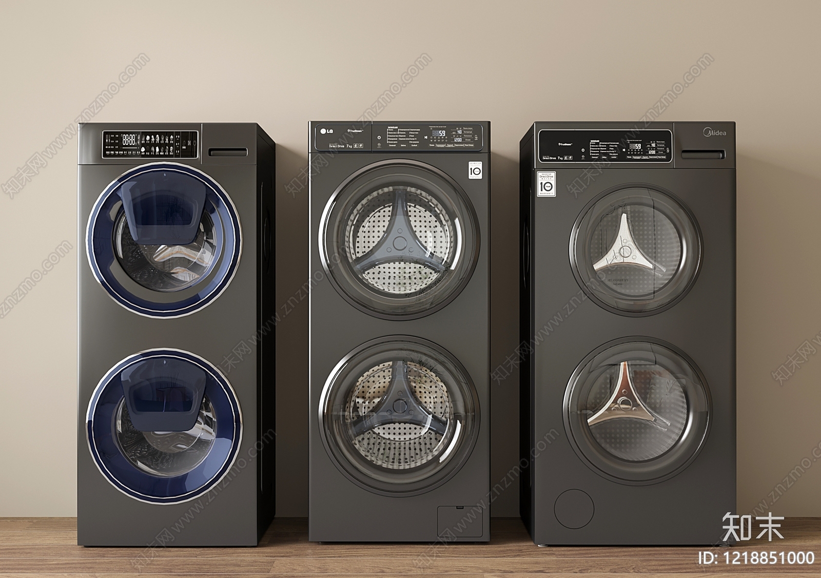 现代简约洗衣机3D模型下载【ID:1218851000】