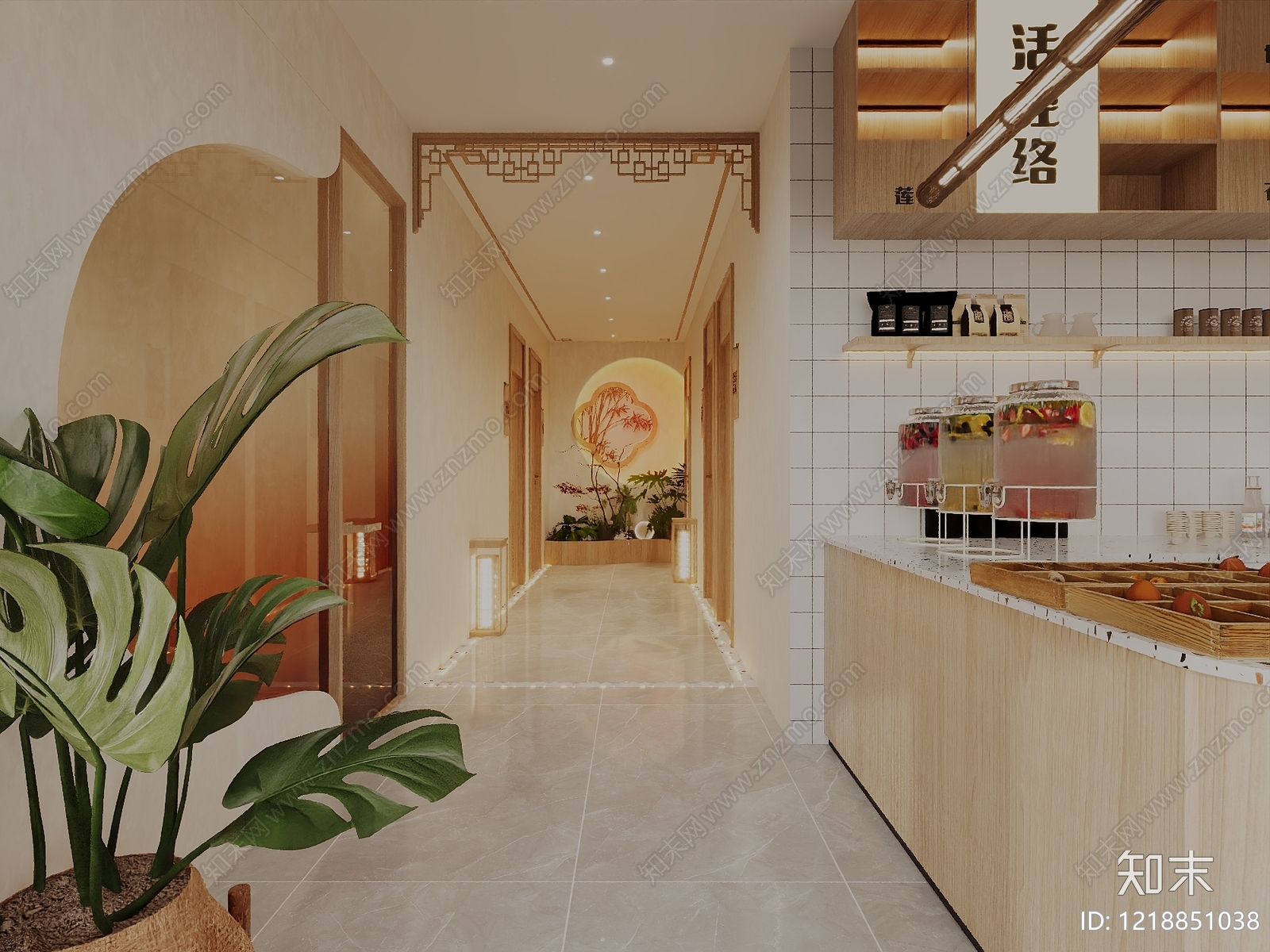 新中式美容院3D模型下载【ID:1218851038】