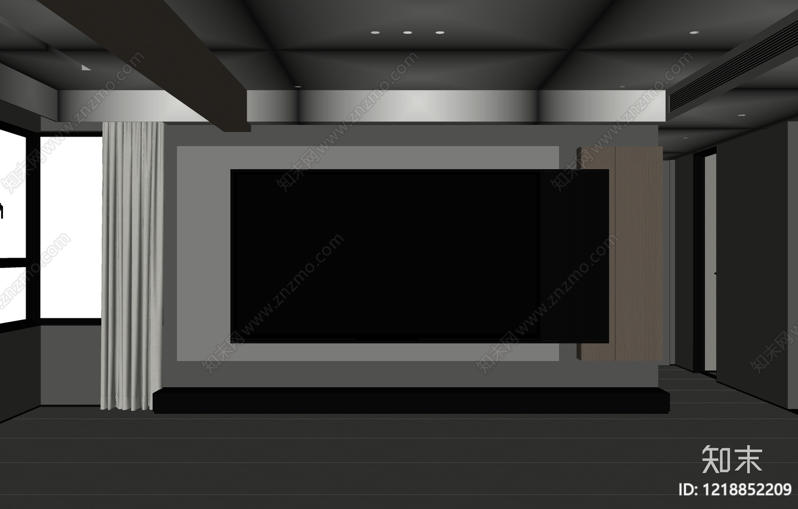 现代背景墙SU模型下载【ID:1218852209】