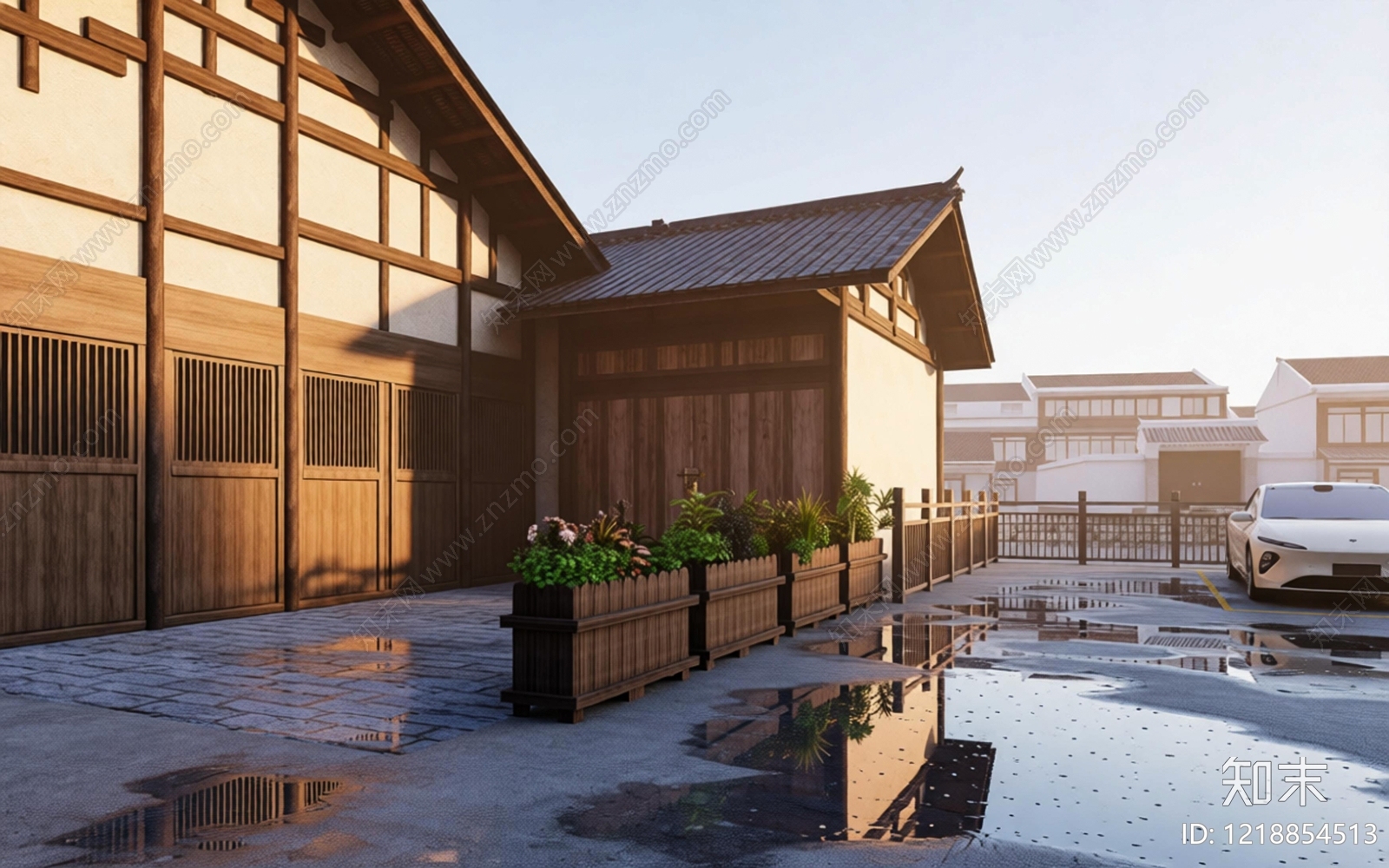 新中式古建3D模型下载【ID:1218854513】