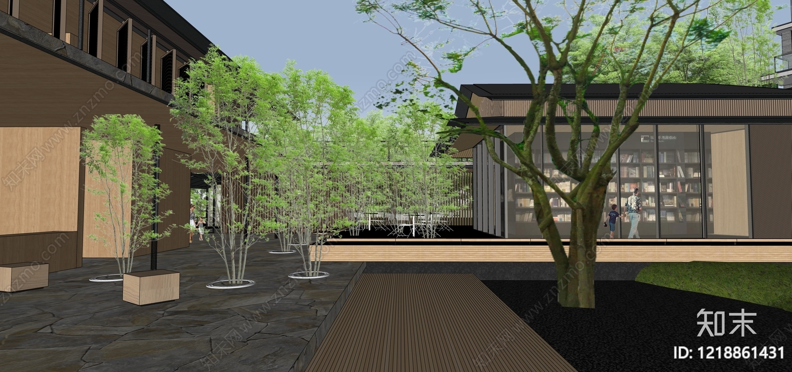 禅意酒店建筑SU模型下载【ID:1218861431】