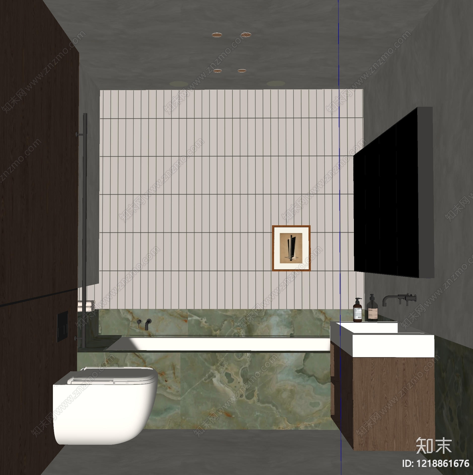 极简卫生间SU模型下载【ID:1218861676】