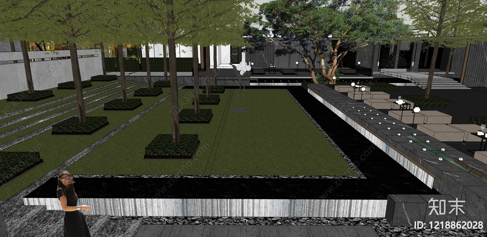 极简主义售楼处建筑SU模型下载【ID:1218862028】
