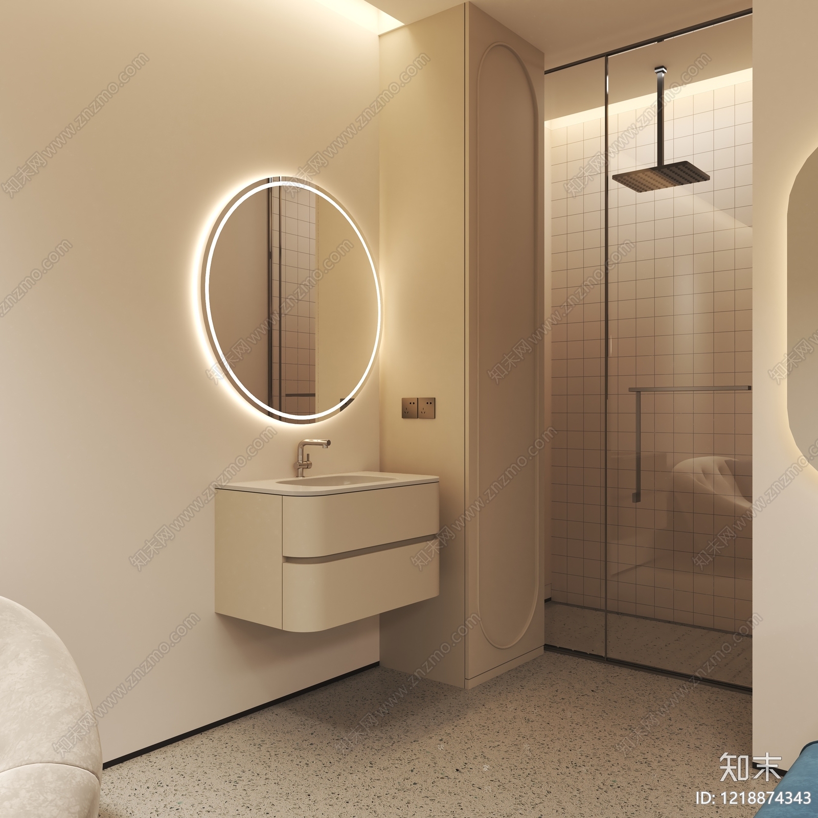 奶油风美容院3D模型下载【ID:1218874343】