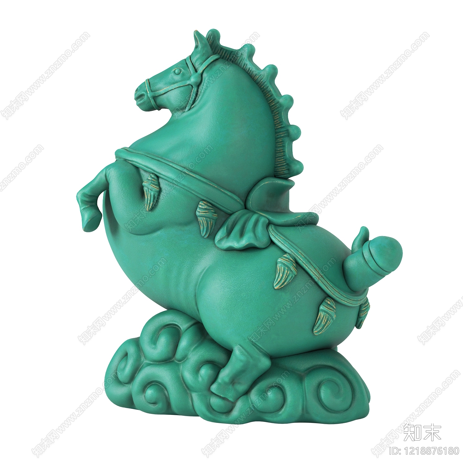 新中式雕塑摆件3D模型下载【ID:1218876180】