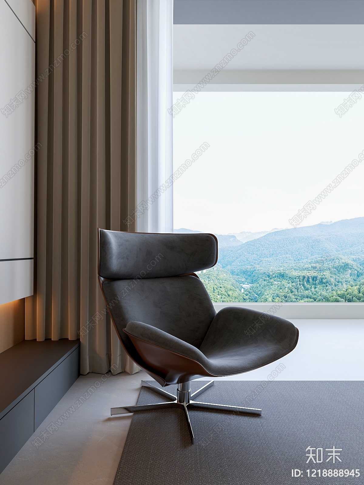 极简休闲椅3D模型下载【ID:1218888945】