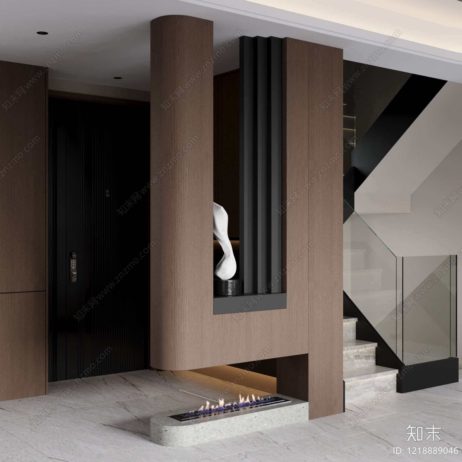 极简玄关3D模型下载【ID:1218889046】