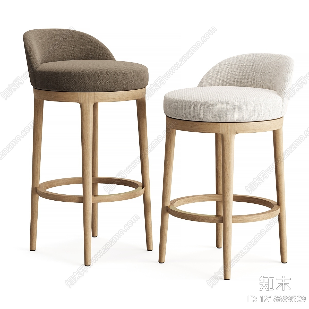 北欧风吧椅3D模型下载【ID:1218889509】