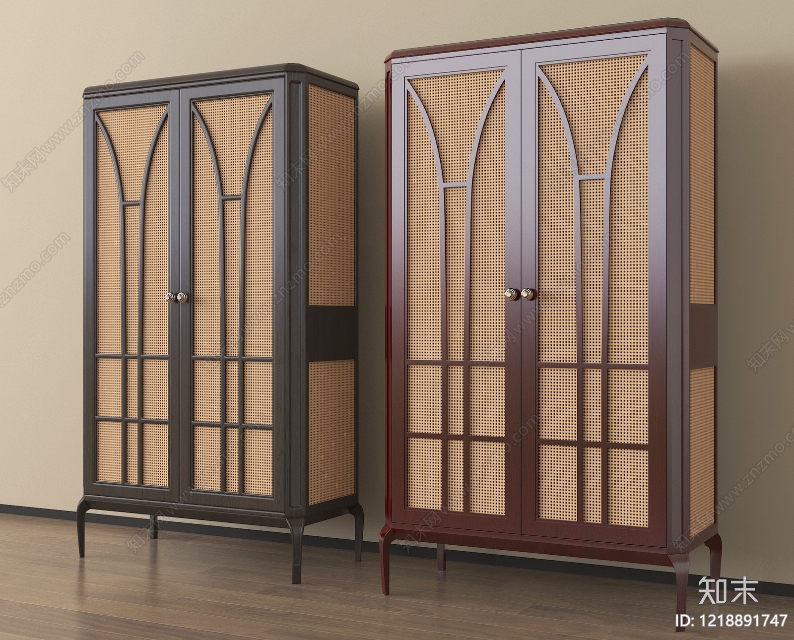 新中式衣柜3D模型下载【ID:1218891747】