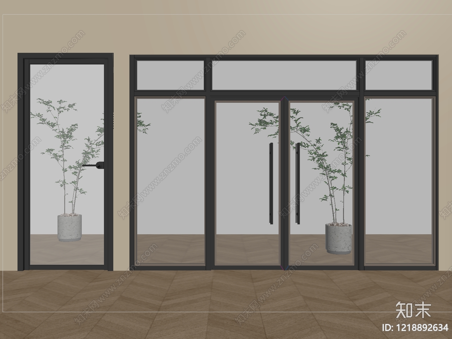 极简双开门SU模型下载【ID:1218892634】