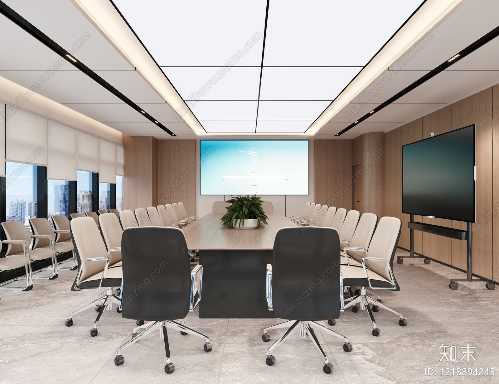 现代简约董事长办公室3D模型下载【ID:1218894245】