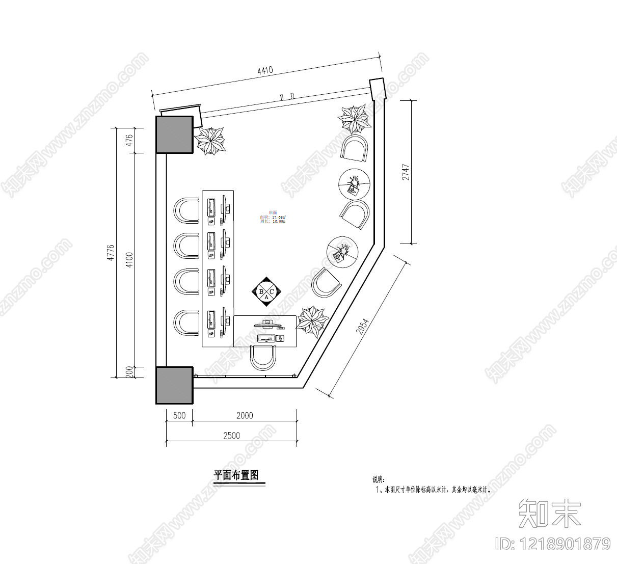 工作室cad施工图下载【ID:1218901879】