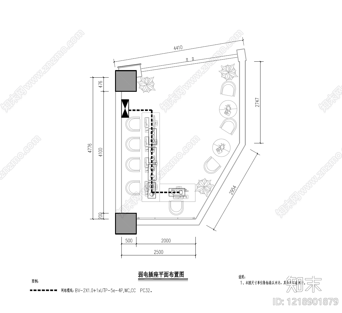工作室cad施工图下载【ID:1218901879】
