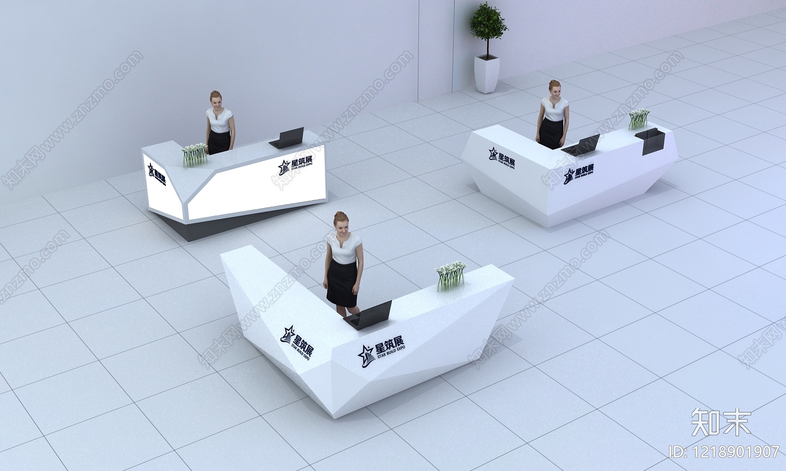 极简主义前台3D模型下载【ID:1218901907】