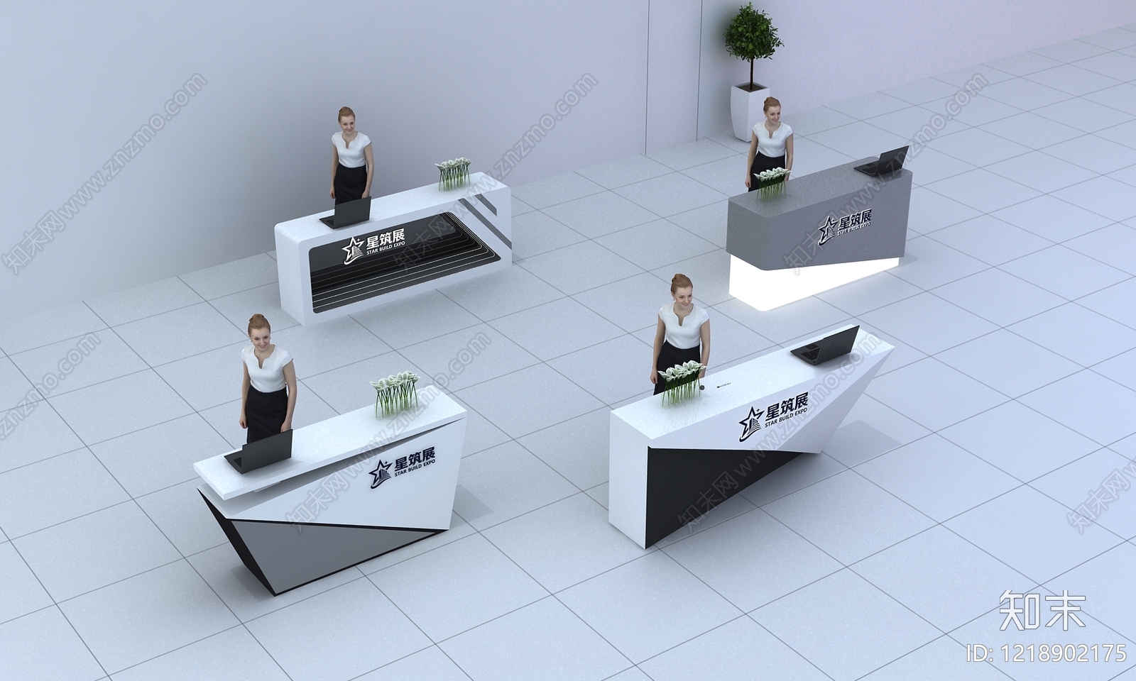 极简主义前台3D模型下载【ID:1218902175】
