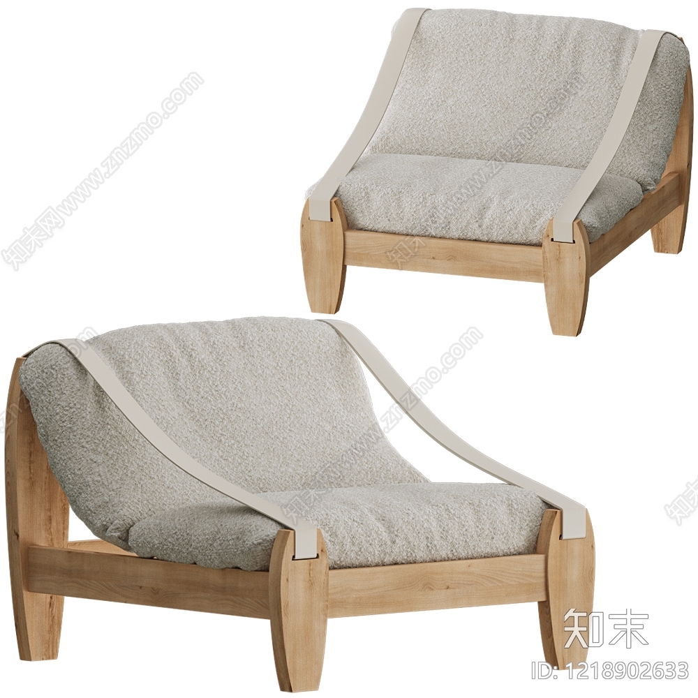 侘寂休闲椅3D模型下载【ID:1218902633】