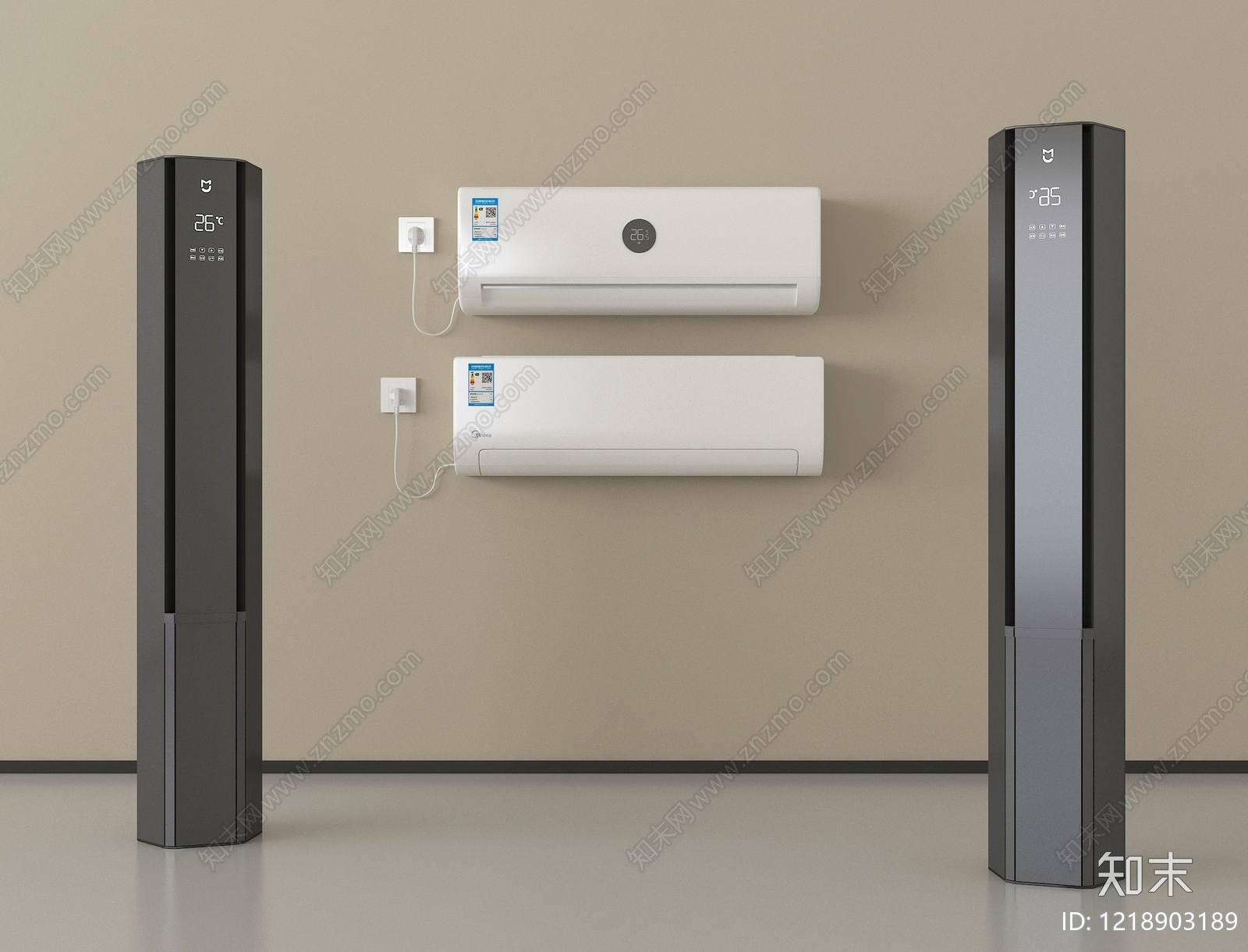 现代简约空调3D模型下载【ID:1218903189】